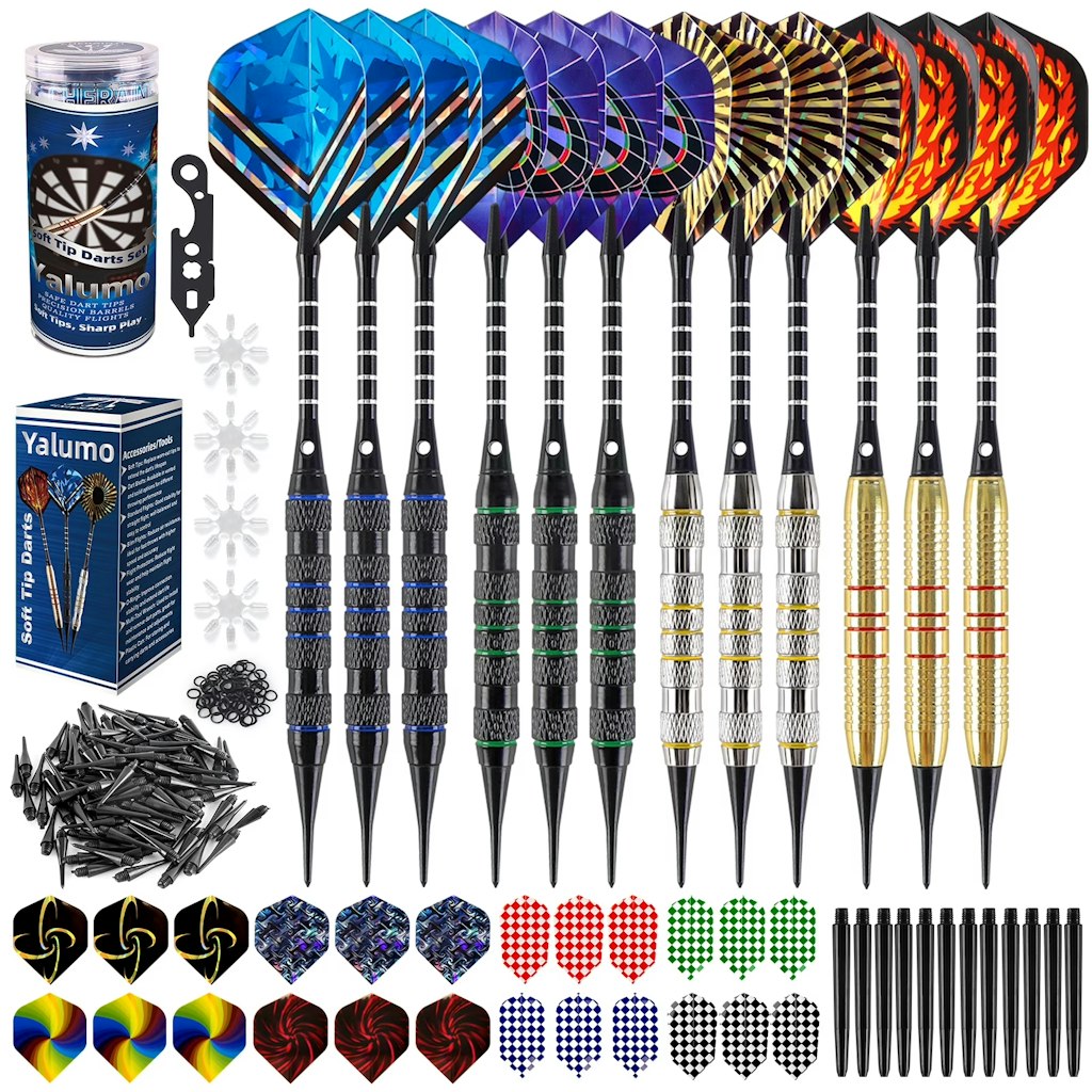 Yalumo 18-Gram Soft Tip Darts Set w/ Storage Case: $19