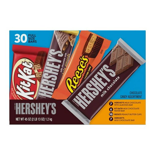 Hershey's Variety Pack, 30-Count Chocolate Bars for $33 + $3 shipping