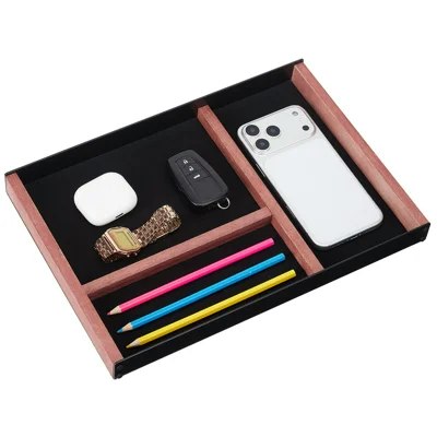 Ebern Designs Minimalist 3-Compartment Desk Drawer Organizer for $23 + free shipping w/ $35