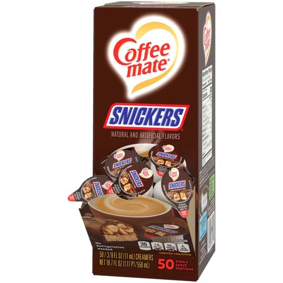 Coffee-Mate Snickers Non-Dairy Creamer 50-Count Box: $5.66 Coffee-Mate Snickers Non-Dairy Creamer 50-Count Box: $5.66