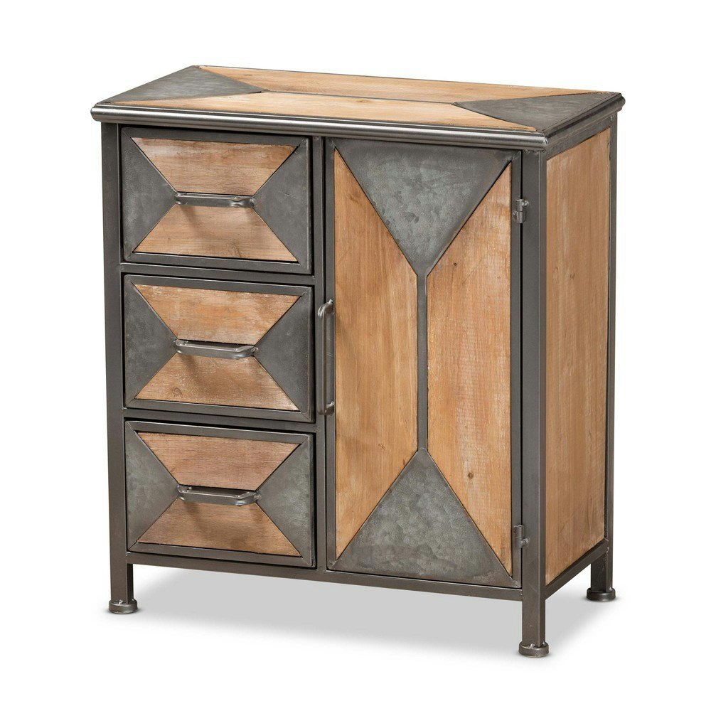 Baxton Studio Laurel Wood 3-Drawer Cabinet: $131.99