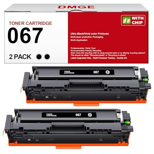 Canon 067 Black Toner Cartridge 2-Pack: $47.91 Canon 067 Black Toner Cartridge 2-Pack: $47.91