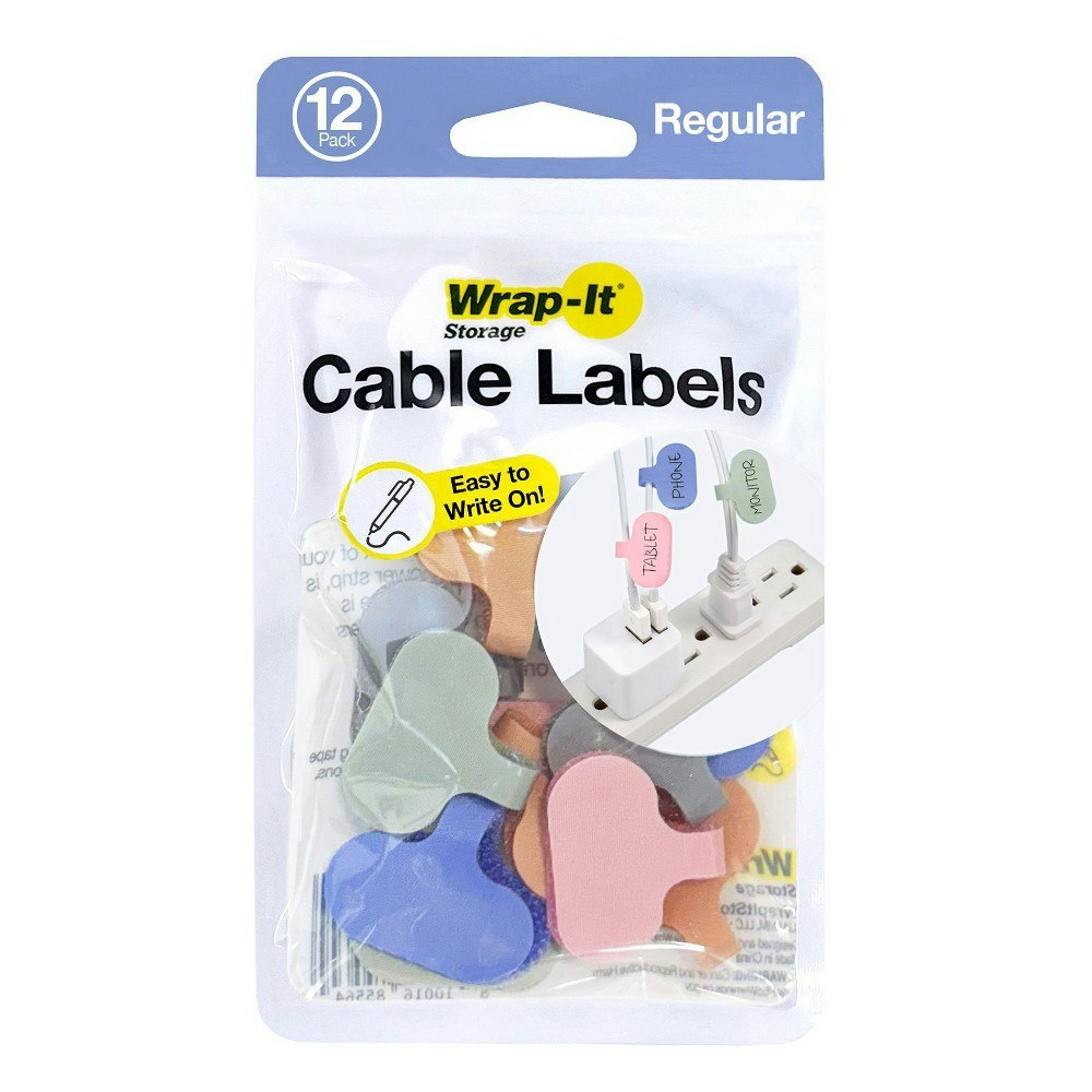 Wrap-It Cable Labels 12-Pack: $4.99