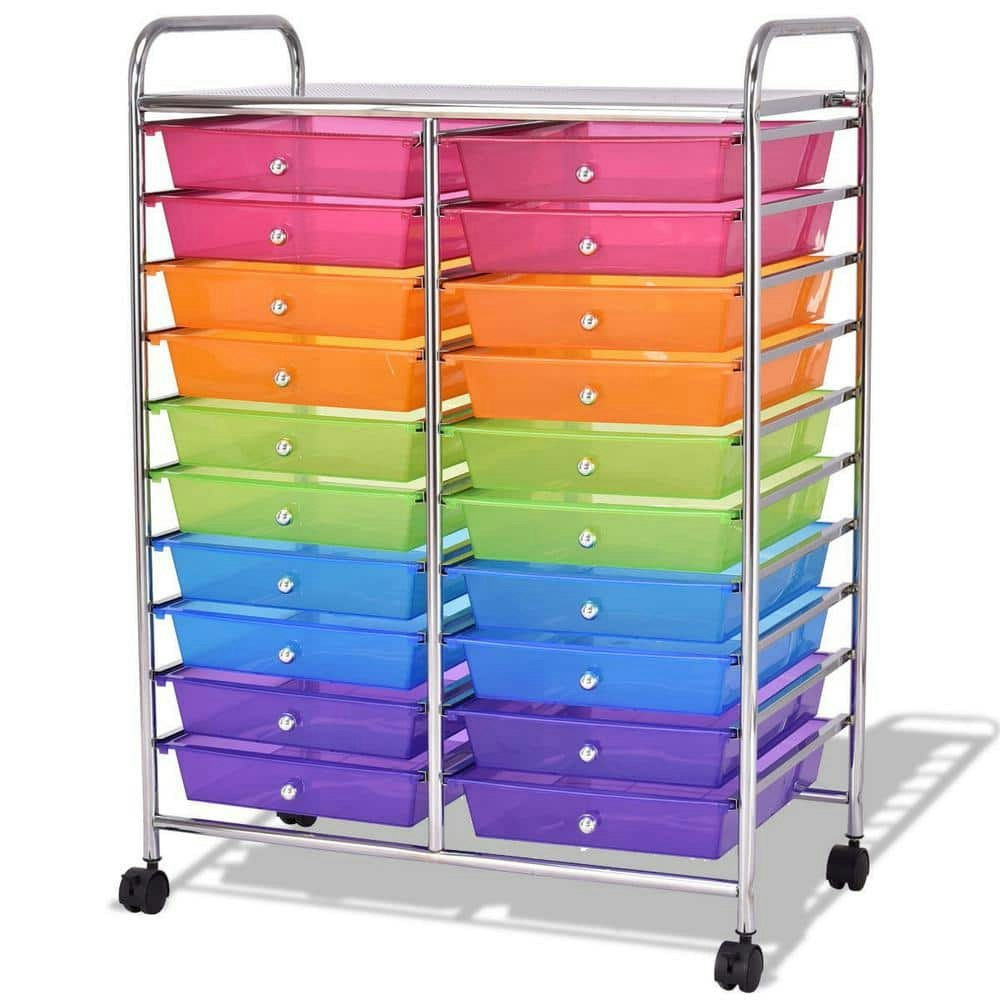 20-Drawer Plastic Rolling Storage Cart: $143.57 20-Drawer Plastic Rolling Storage Cart: $143.57