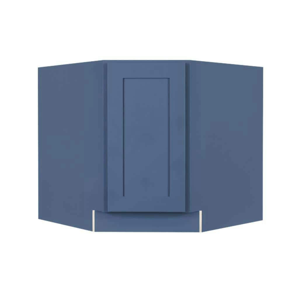 Lancaster Blue Plywood Shaker Base Corner Kitchen Cabinet 36" x 34.5" x 24": $887.75