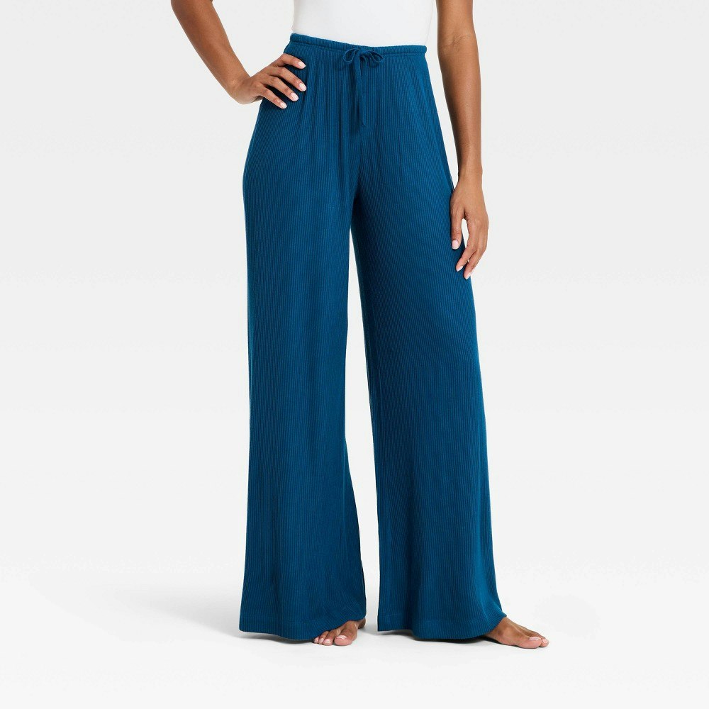 Auden Women's Cozy Ribbed Wide Leg Pants: $25