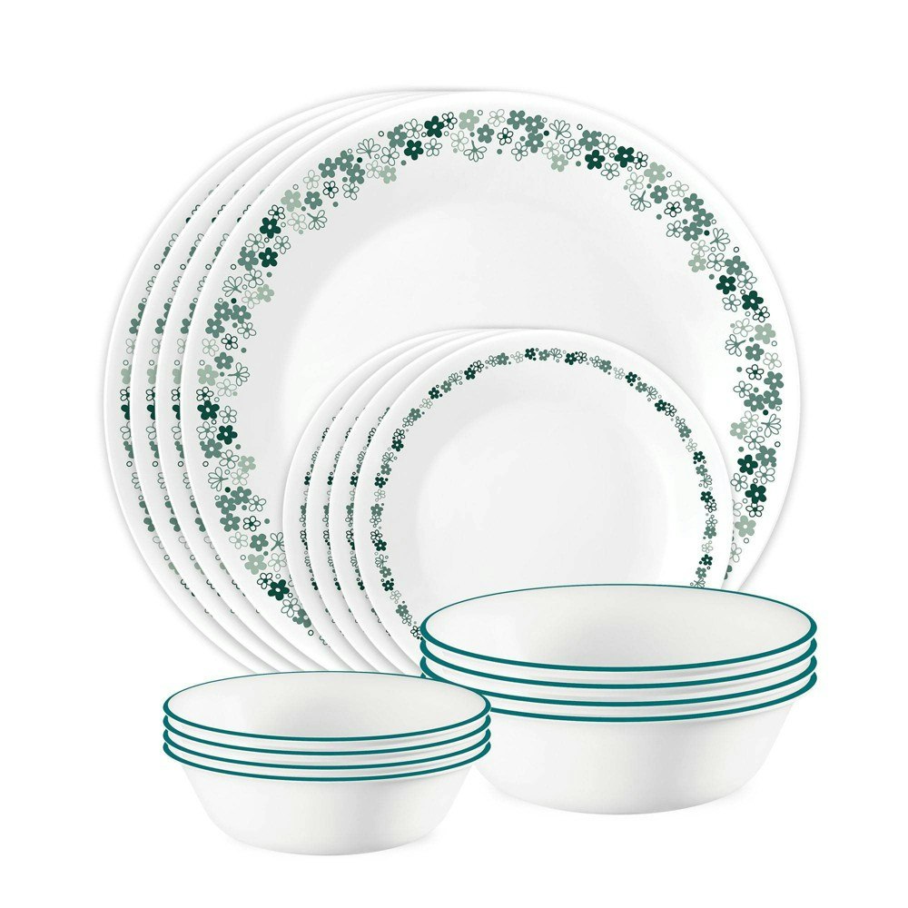 Corelle 16-Piece Spring Blossom Green Dinnerware Set: $54.99 Corelle 16-Piece Spring Blossom Green Dinnerware Set: $54.99