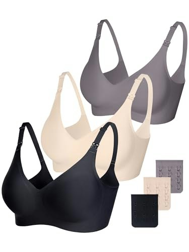 Vinfact Seamless Nursing Bralette 3-Pack: $24.55 Vinfact Seamless Nursing Bralette 3-Pack: $24.55