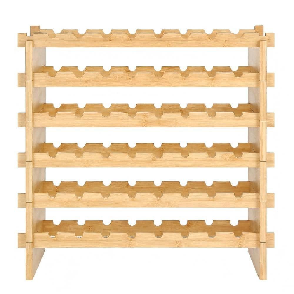 6-Tier Stackable Modular Bamboo Wine Rack for 48 Bottles: $71.99 6-Tier Stackable Modular Bamboo Wine Rack for 48 Bottles: $71.99