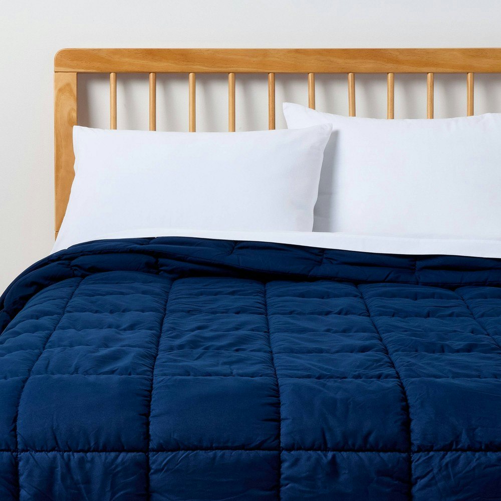 Room Essentials Full/Queen Puffer Box Stitch Comforter: $40 Room Essentials Full/Queen Puffer Box Stitch Comforter: $40