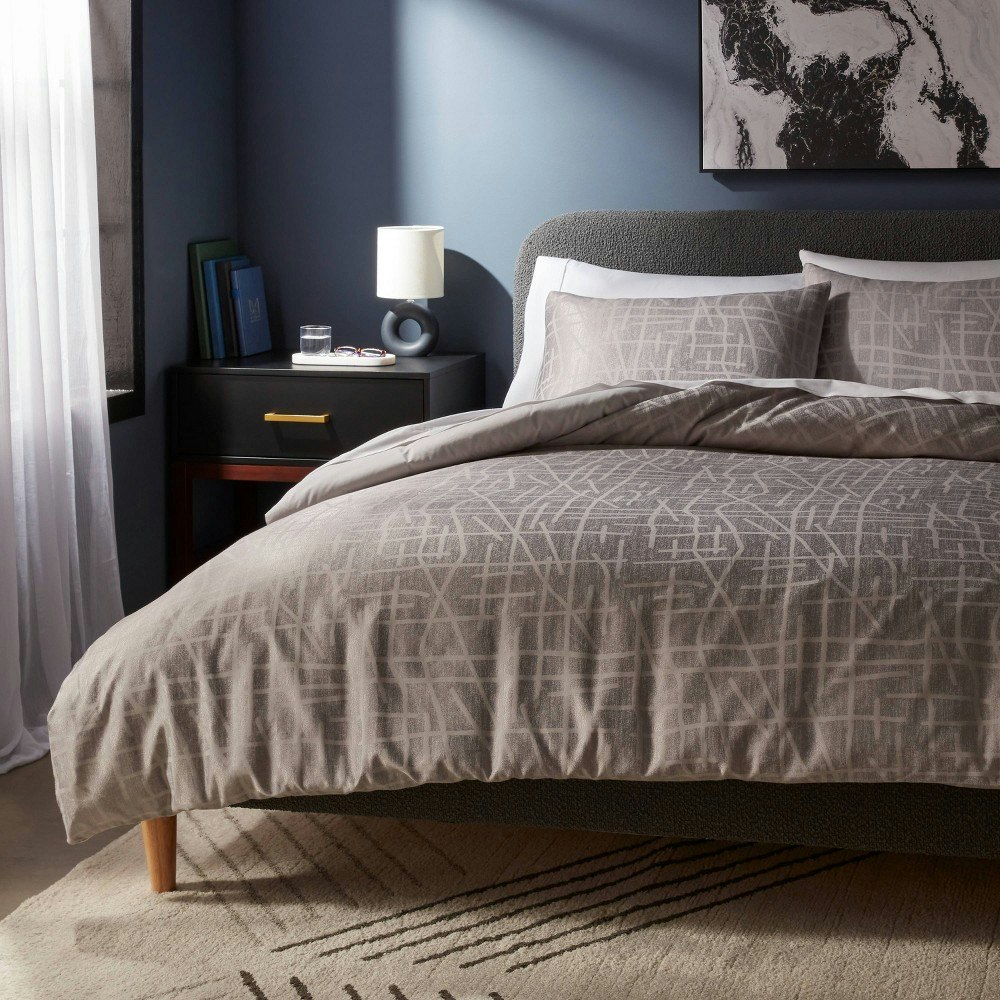 Threshold Luxe Jacquard Full/Queen Duvet Cover and Sham 3-Piece Set: $59 Threshold Luxe Jacquard Full/Queen Duvet Cover and Sham 3-Piece Set: $59