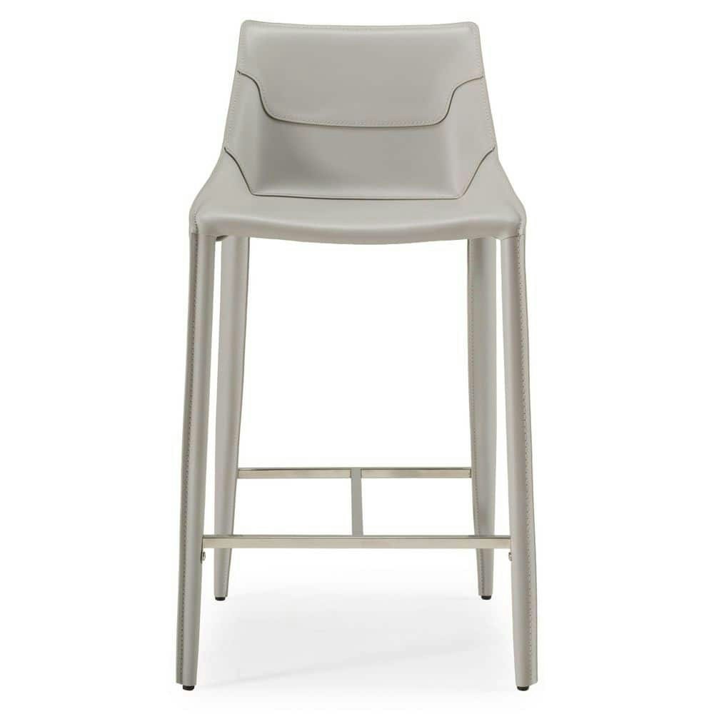 Modrest Halo Modern Saddle Leather Counter Stool: $380 Modrest Halo Modern Saddle Leather Counter Stool: $380