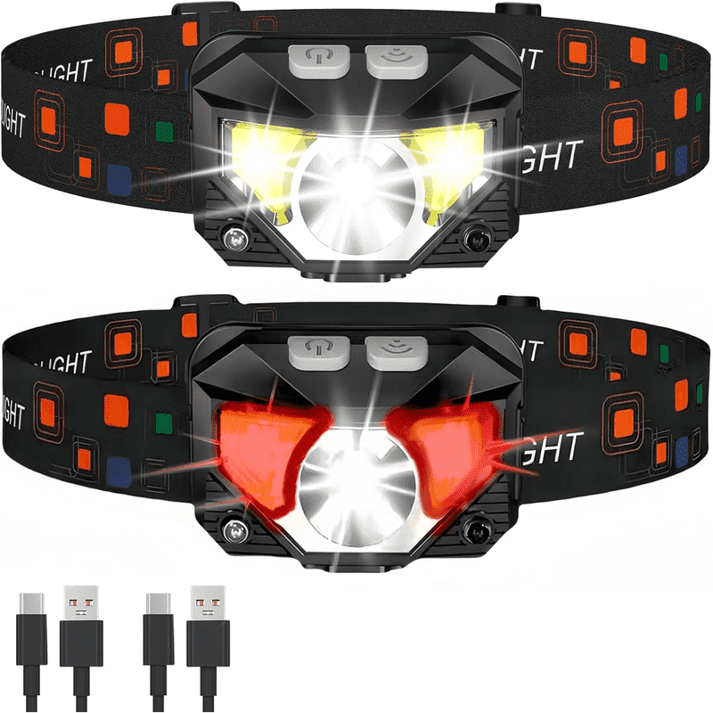 Teipuery Rechargeable LED Headlamp 2-Pack: $15.29 Teipuery Rechargeable LED Headlamp 2-Pack: $15.29