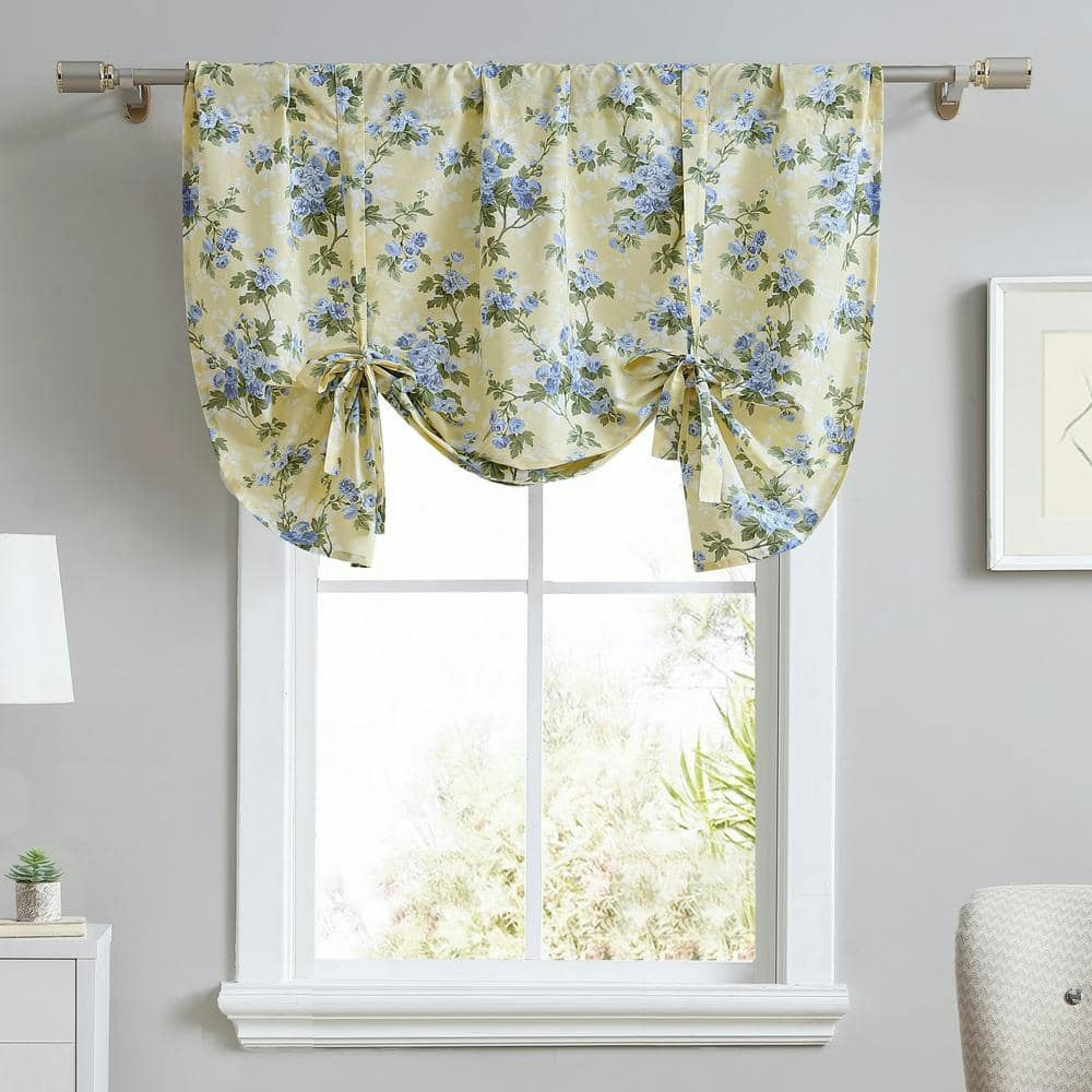 Cassidy 50" x 25" Floral Cotton Tie Up Valance: $20.99 Cassidy 50" x 25" Floral Cotton Tie Up Valance: $20.99