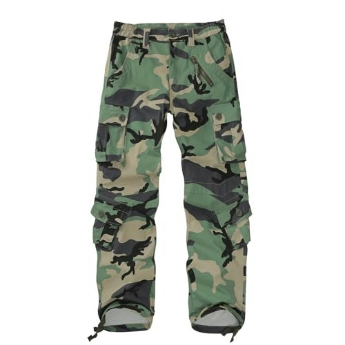 Sobrisah Women's Mid-Rise Camo Cargo Pants: $31.98
