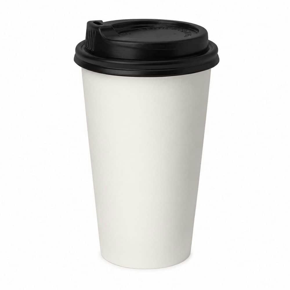 16-oz. Disposable Paper Coffee Cups with Lids 100-Pack: $79.15 16-oz. Disposable Paper Coffee Cups with Lids 100-Pack: $79.15