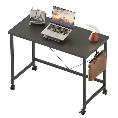 Mericonia 32x16-Inch Rolling Computer Desk: $40.37