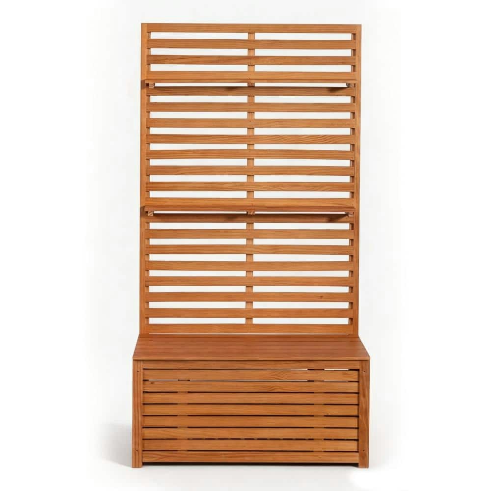 Flip Top Slat Trellis Wood Outdoor Storage Planter: $334.99 Flip Top Slat Trellis Wood Outdoor Storage Planter: $334.99