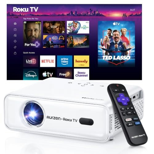 Aurzen D1R Roku Smart Portable Projector: $129.98 Aurzen D1R Roku Smart Portable Projector: $129.98
