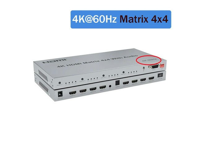 4x4 HDMI Matrix Switcher with Audio Extractor: $425.20 4x4 HDMI Matrix Switcher with Audio Extractor: $425.20