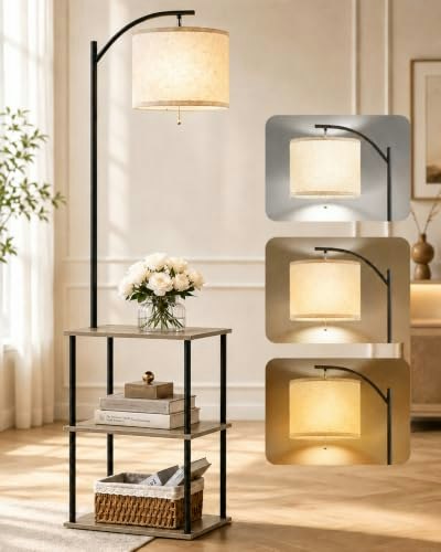 Gergo Floor Lamp with Side Table: $49.98
