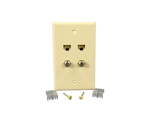 Leviton Data and Video Wall Plate: $6.99 Leviton Data and Video Wall Plate: $6.99