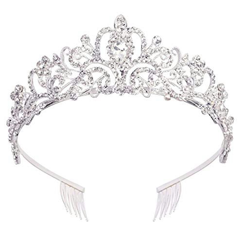 Didder Silver Crystal Tiara Crown: $7.59
