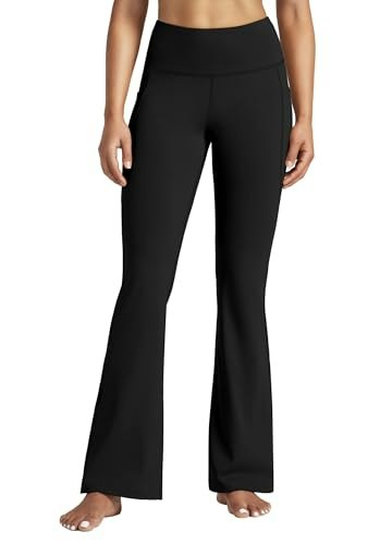 Willit Women's High-Waisted Flare Yoga Pants with Pockets: $25.49 Willit Women's High-Waisted Flare Yoga Pants with Pockets: $25.49