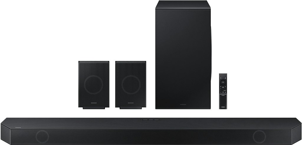 Samsung HW-Q990D 11.1.4-Channel Q-Series Soundbar with Wireless Subwoofer and Rear Speakers: $1,699.99 Samsung HW-Q990D 11.1.4-Channel Q-Series Soundbar with Wireless Subwoofer and Rear Speakers: $1,699.99