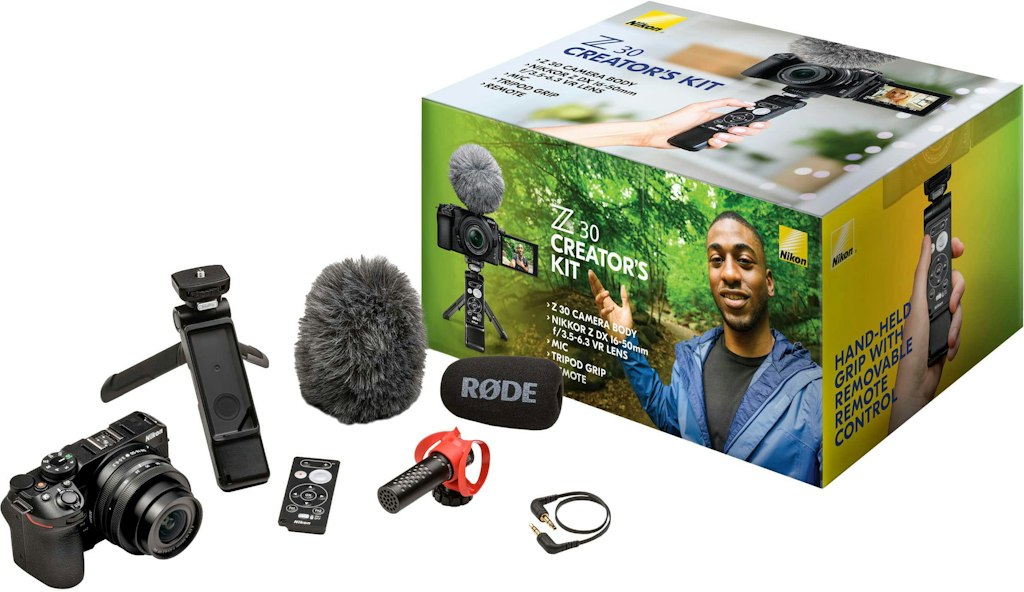Nikon Z 30 4K Mirrorless Camera Creator's Kit with 16-50mm Lens: $949.95 Nikon Z 30 4K Mirrorless Camera Creator's Kit with 16-50mm Lens: $949.95