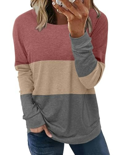 Angerella Women's Color Block Long Sleeve Tunic: $19.94