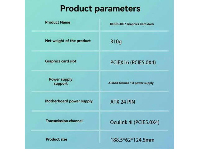 OCuLink External GPU Dock: $104.96