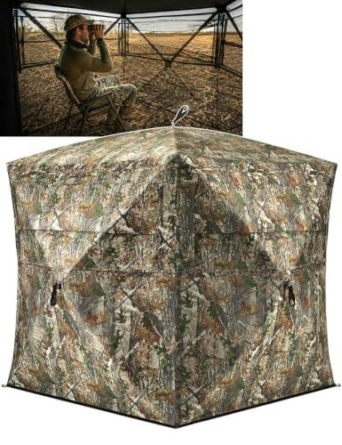 TideWe 3-4 Person See Through Hunting Ground Blind: $134.98 TideWe 3-4 Person See Through Hunting Ground Blind: $134.98