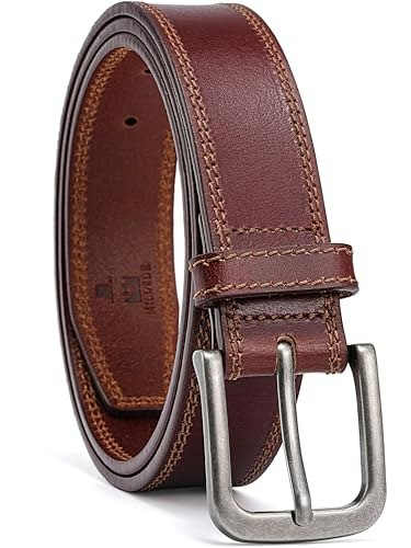 Milorde Men's Genuine Leather Jeans Belt: $14.23
