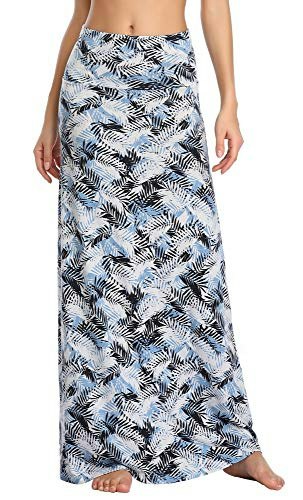 Urban CoCo Women's Fold-Over Flare Maxi Skirt: $24.53