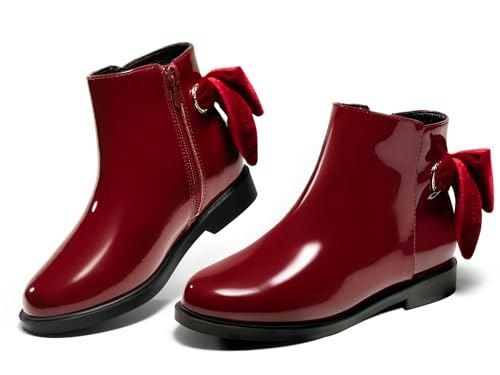 Coutgo Girls Bow Ankle Boots Size 2: $34.98