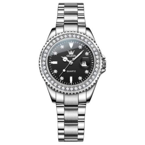 Olevs Women's Silver Stainless Steel Dress Watch: $36.35