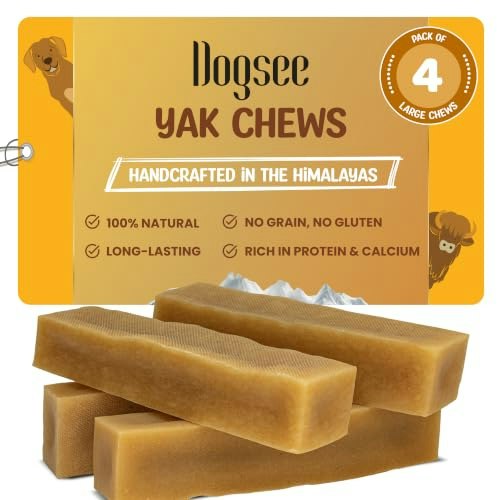 Dogsee Large Yak Cheese Dog Chews 4-Pack: $18.62 Dogsee Large Yak Cheese Dog Chews 4-Pack: $18.62