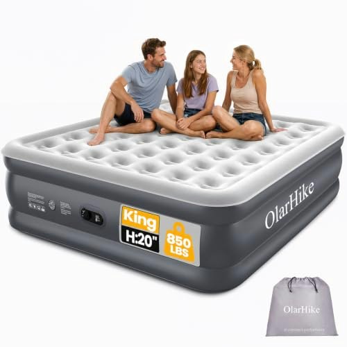 OlarHike 20-Inch King Air Mattress with Built-in Pump: $179.98 OlarHike 20-Inch King Air Mattress with Built-in Pump: $179.98