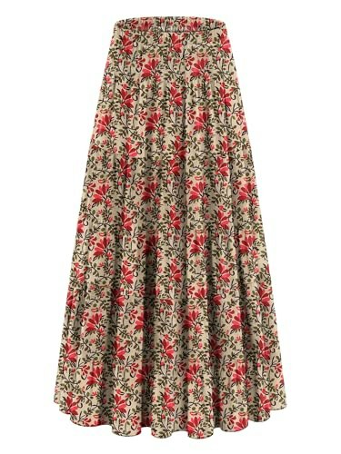 Onlypuff Western Floral Boho Maxi Skirt: $25.58