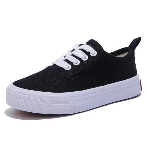 Opoee Kids' Low Top Lace-Up Canvas Sneakers: $8.02