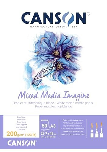 Canson Imagine 200gsm A3 Mixed Media Paper 50-Sheet Pad: $34.29 Canson Imagine 200gsm A3 Mixed Media Paper 50-Sheet Pad: $34.29