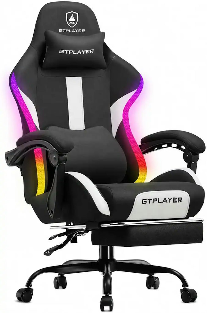 GTPlayer Ergonomic LED Racing Style Gaming Chair: $103