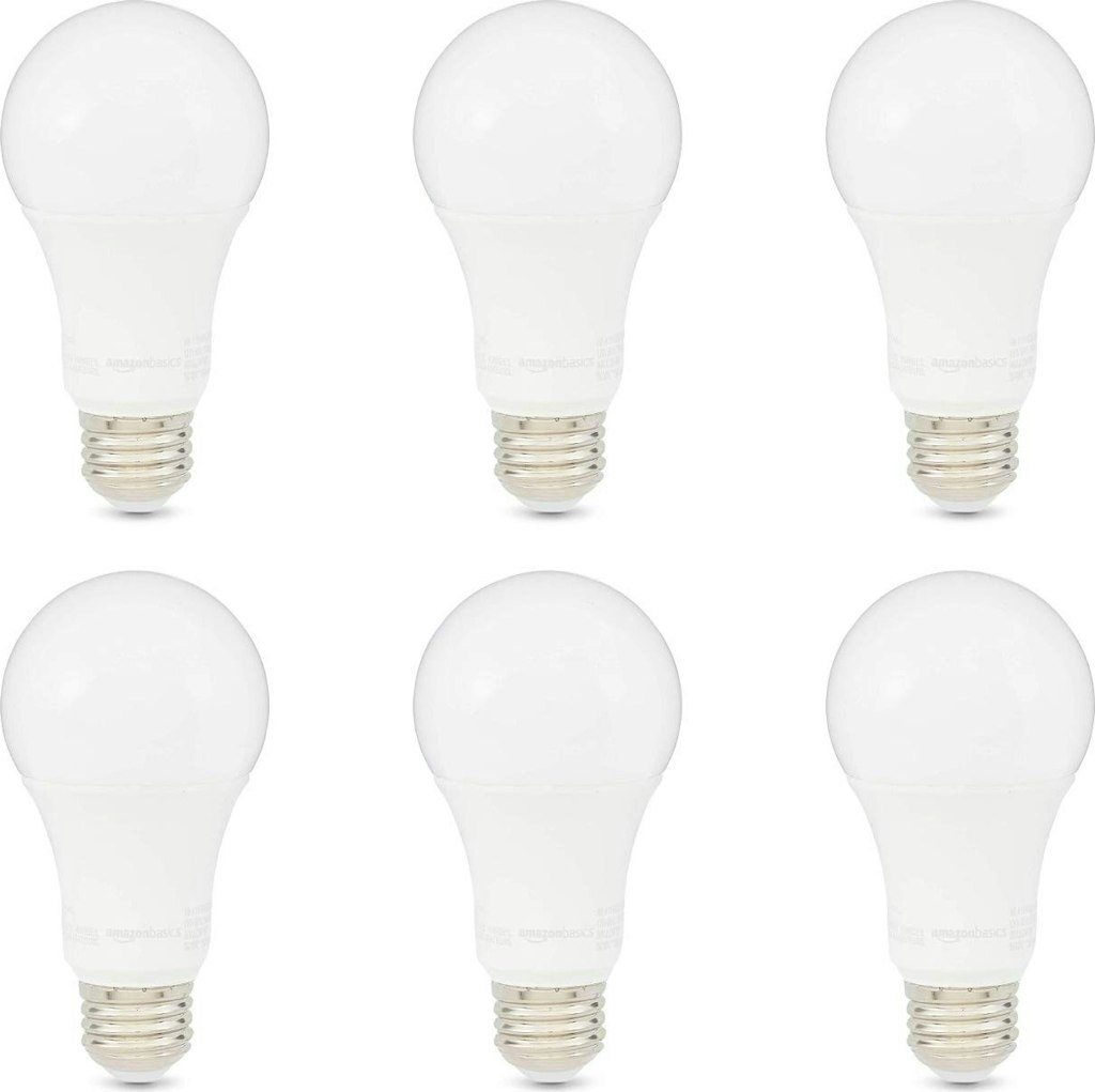 Amazon Basics A19 100W Equivalent E26 Daylight LED Light Bulbs 6-Pack: $6.87 via Sub. & Save