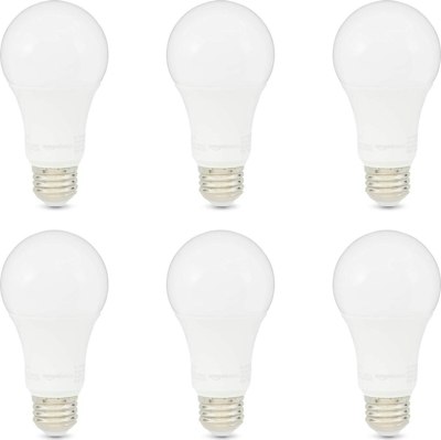 Amazon Basics A19 100W Equivalent E26 Daylight LED Light Bulbs 6-Pack for $6.87 via Sub. & Save + free shipping w/ Prime