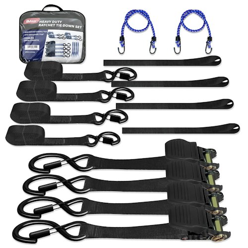 1" x 15-Foot Motorcycle Tie Down Straps 4-Pack for $28 + free shipping w/ Prime