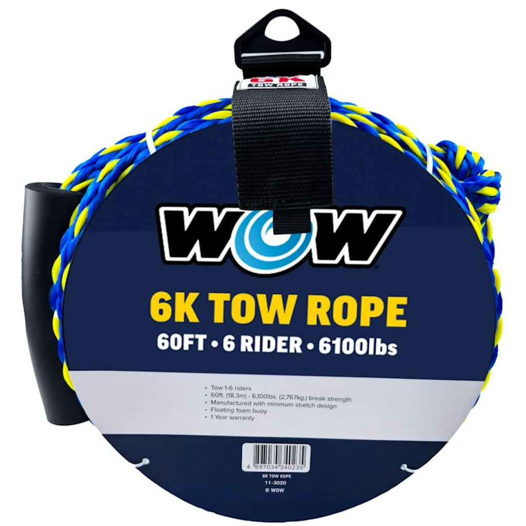 Wow Sports 6K 60-Foot Tow Rope w/ Floating Foam Buoy: $23