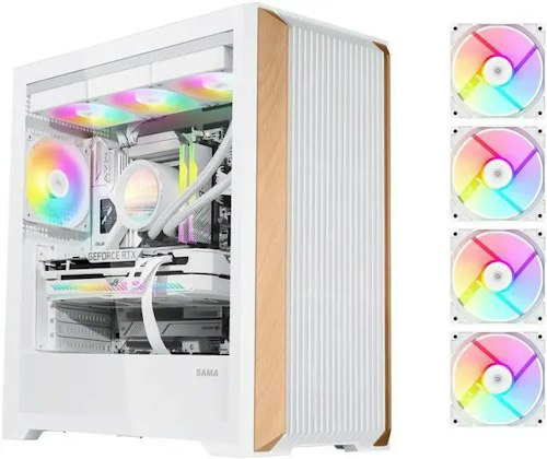 SAMA Z60 White ATX Mid Tower PC Case for $50 + free shipping