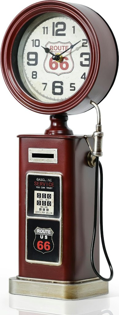 AYRELY 16" Vintage Industrial Gas Pump Mantel Clock: $29
