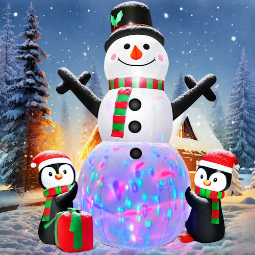 Yexmas 6-Foot Christmas Snowman Inflatable for $30 + free shipping w/ $35